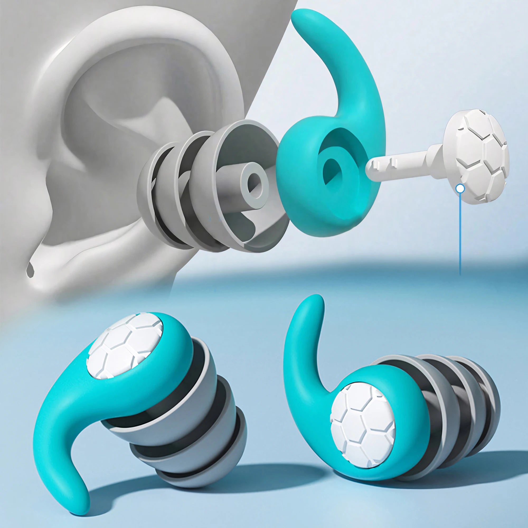 MigraineCompanion™ Reusable Noise-Reduction Earplugs